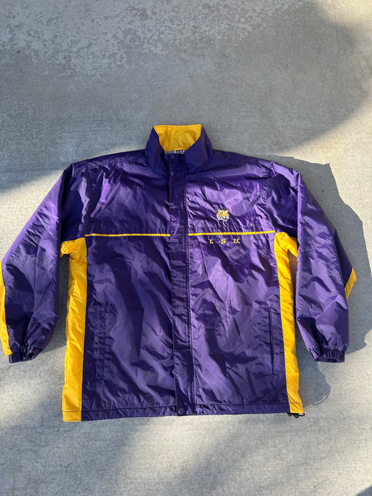 Purple Red Oak LSU Tiger Windbreaker Jacket