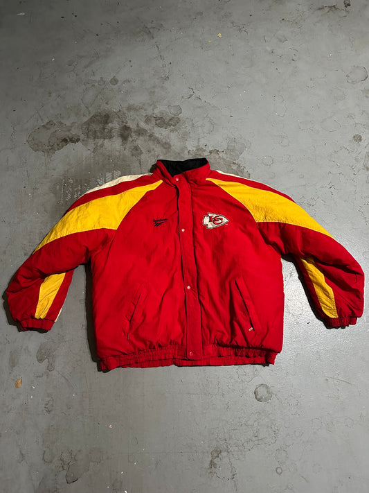 Vintage NFL Reebok Kansas City Quilted Puffer Jacket